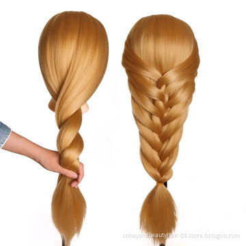 Wholesale 26" Blonde for Training Braiding Hair Synthetic Mannequin Training Head  For Hairdresser Hair Cut Training Head